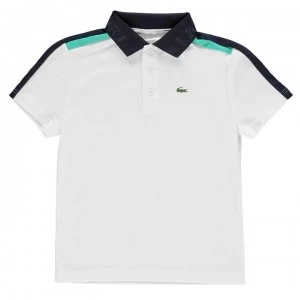 Image of Lacoste Lacoste Stripe Polo Junior Boys - White EL2