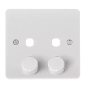 Image of MODE 2 GANG SINGLE DIMMER PLATE & KNOBS