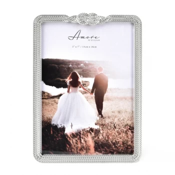 Image of Amore Silver-Plated Infinity 3D Knot Frame - 5" x 7"