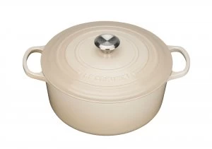 Image of Le Creuset Signature Cast Iron Round Casserole 28cm Almond