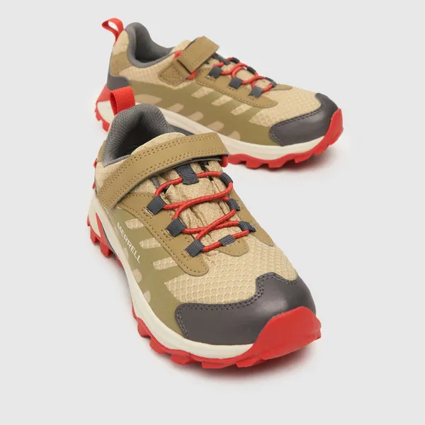 Image of Merrell beige multi moab speed 2 low Boys Junior trainers Beige Multi UK 10 (EU 29)