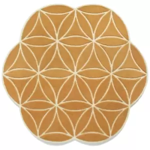 Image of Origins Bloom Rug Ochre 160cm Diameter