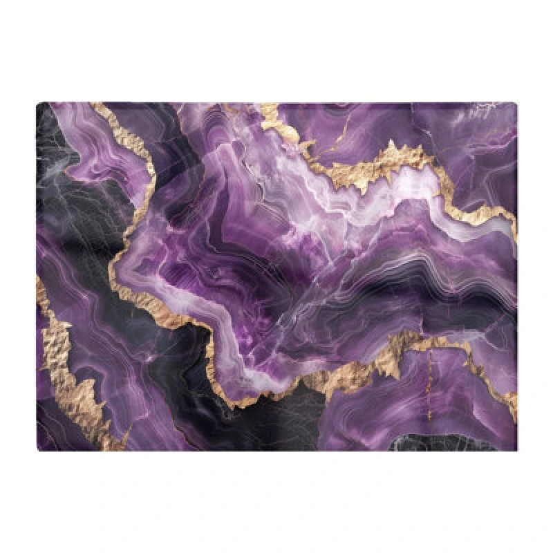 Image of Warren Reed Designer Deep Purple Marble Effect Chopping Board