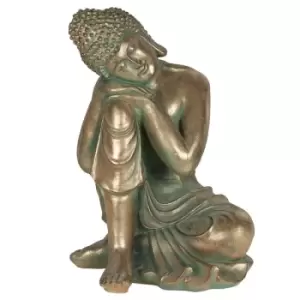 Image of Verdigris Effect 66cm Sitting Garden Buddha