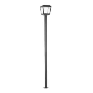 Image of Faro Plaza - Outdoor LED Lamp Post Dark Grey 18W 3000K IP54