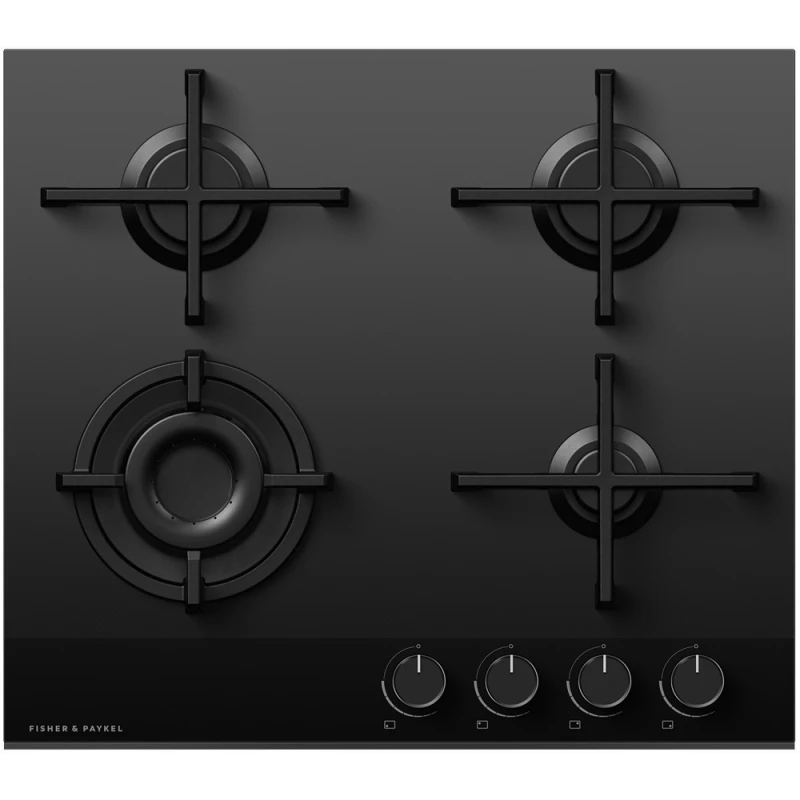 Image of Fisher Paykel CG604DNGGB4 Series 9 60cm Gas On Glass Hob - BLACK CG604DNGGB4