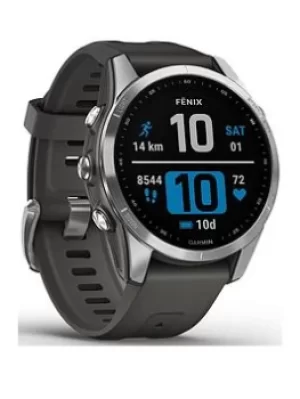 Image of Garmin Garmin Fenix 7S Multisport Gps Watch, Silver With Graphite Band