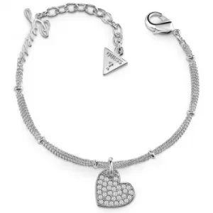 Image of Ladies Guess Silver Plated My Sweetie Bracelet
