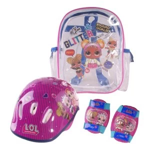 Image of LOL Surprise - Childrens Helmet, Knee, Elbow Protection Set with Carry Bag, Girl, Ages Three Years and Above,...