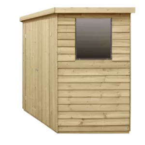 Image of 7x7ft Forest Overlap Pressure Treated Corner Shed