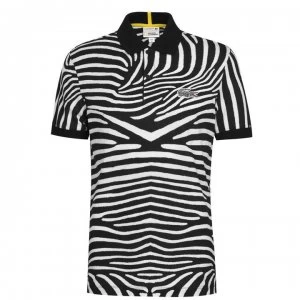 Image of Lacoste Nat Geo Print Polo Shirt - Zebra