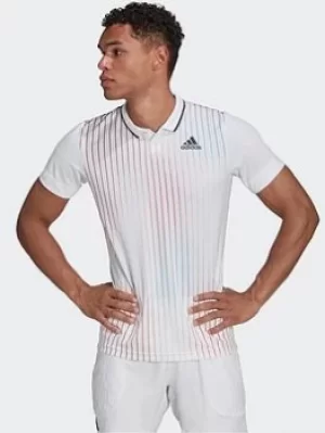 Image of adidas Melbourne Tennis Freelift Polo Shirt, White, Size S, Men