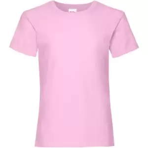 Image of Fruit Of The Loom Girls Childrens Valueweight Short Sleeve T-Shirt (5-6) (Light Pink)
