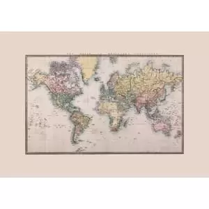 Image of Origin Murals Historic World Map Natural Wall Mural - 3.5 x 2.8m