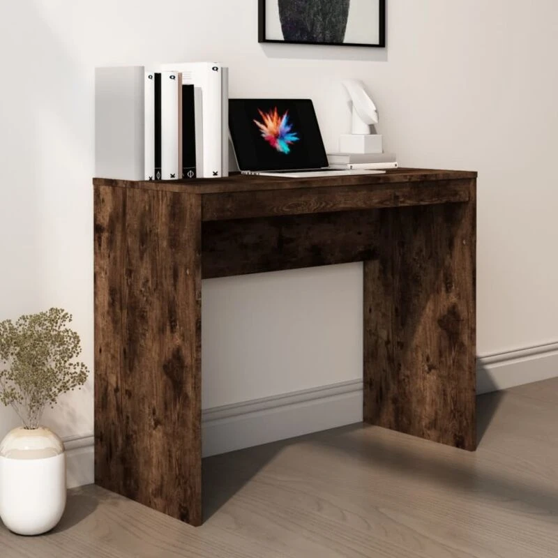 Image of VIDAXL Desk Smoked Oak 90x40x72cm Engineered Wood Vidaxl 8720286954003