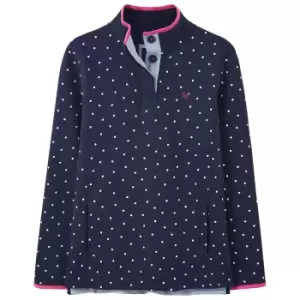 Image of Crew Clothing Womens Half Button Sweater Navy/Spot 18