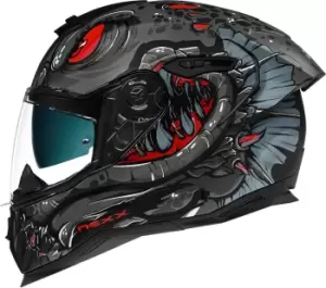 Image of Nexx SX.100R Abisal Helmet, black-red Size M black-red, Size M
