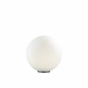 Image of Mapa Bianco 1 Light Medium Globe Table Lamp White, E27