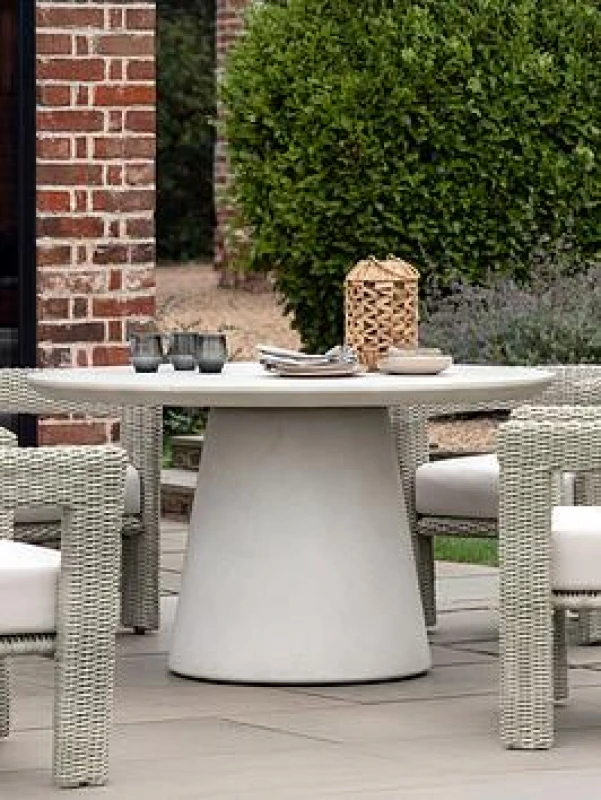 Image of Crossland Grove Ashdon Dining Table 1370x1370x760mm, Grey 5056693573111