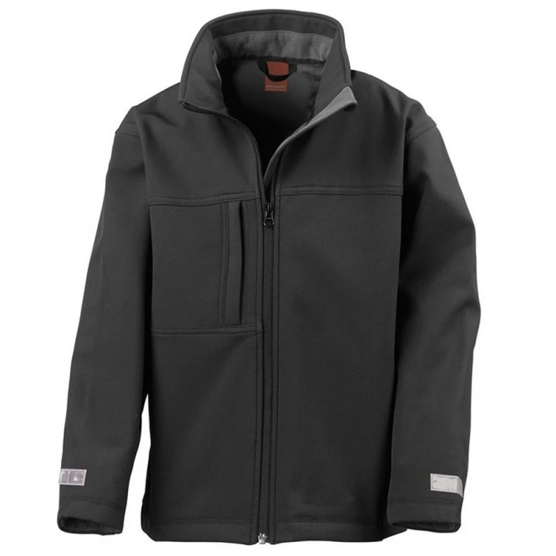 Image of Result Classic Soft Shell Jacket in Black Size: 3-4 Years Black Unisex 3-4 Years