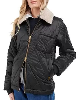 Image of Barbour Vaila Quilted Teddy Collar Jacket