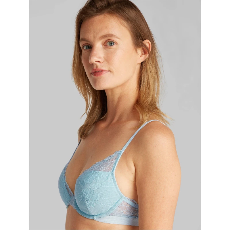 Image of Calvin Klein MODERN LACE LIGHTLY LINED PLUNGE BRA Strato female 34B