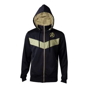 Image of Marvel Comics - Avengers Logo Mens X-Large Hoodie - Black/Gold