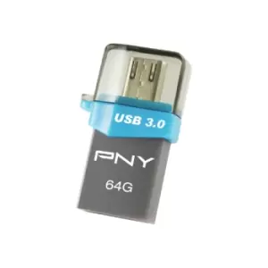 Image of PNY OTG Duo-Link OU3 64GB USB flash drive USB Type-A / Micro-USB...