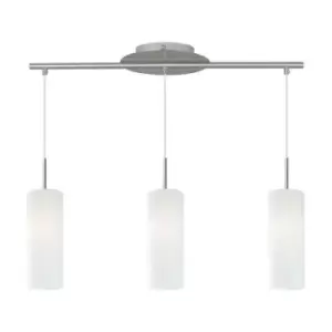 Image of Eglo Troy 3 - 3 Light Ceiling Pendant Bar Satin Nickel, E27