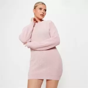 Image of I Saw It First Rib Oversized Jumper Dress - Pink
