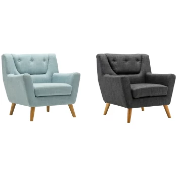 Image of Birlea - Lambeth Scandinavian Retro Duck Egg Blue Easy Chair