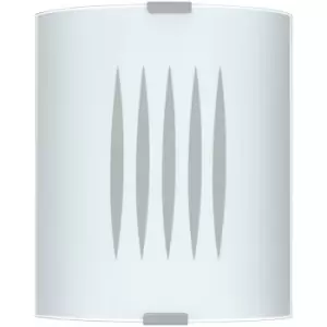 Image of Loops - Wall Flush Ceiling Light Colour Lines Shade Design Satin Glass Bulb E27 1x60W