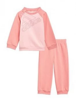 Image of Boys, adidas Infant Bl Fl Jogger Set, Pink, Size 9-12 Months