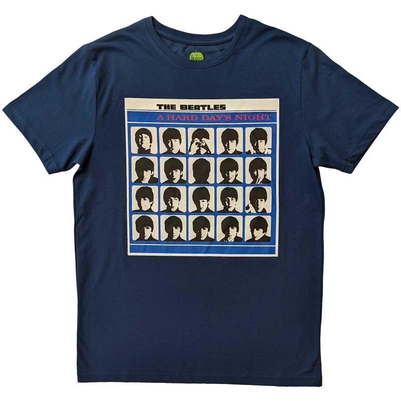 Image of The Beatles The Beatles Men A Hard Day's Night T-Shirt in Blue Size: Medium Blue M Male 5063300878200