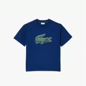 Image of Lacoste Big Logo T- Shirt Junior - Blue
