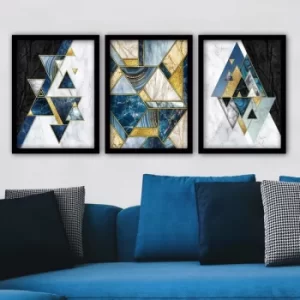 Image of 3SC36 Multicolor Decorative Framed Painting (3 Pieces)