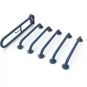 Image of NymaPRO Exposed Fixing Grab Rails for Doc m Toilet Pack - Dark Blue - Nymas