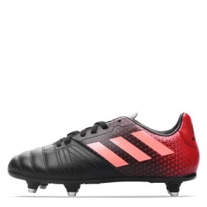 Image of adidas All Blacks Soft Ground Rubgy Boots Junior Boys - Black/Red