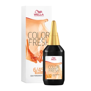 Image of Wella Professionals Colour Fresh Semi Permanent Hair Colour - 6/45 Dark Red Mahogany Blonde 75ml