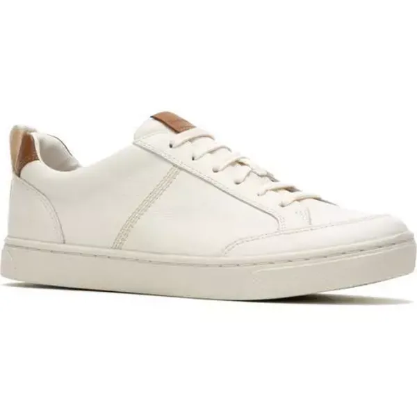 Image of Hush Puppies Mens The Good Low Top Leather Lace Up Trainers - UK 7 White male GDE2758WHT7