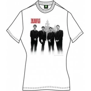 Image of The Beatles The Beatles In Liverpool Ladies White T Shirt