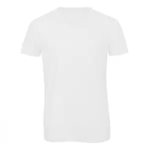 Image of B&C Mens Favourite Triblend V-Neck T-Shirt (3XL) (White)