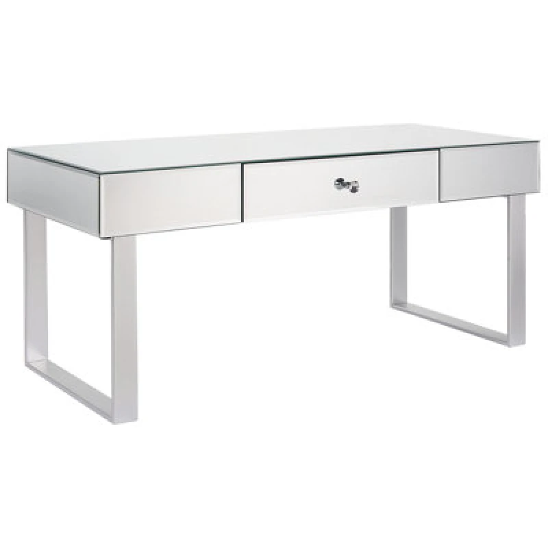 Image of Beliani Coffee Table Nesle Mirrored Silver With Storage