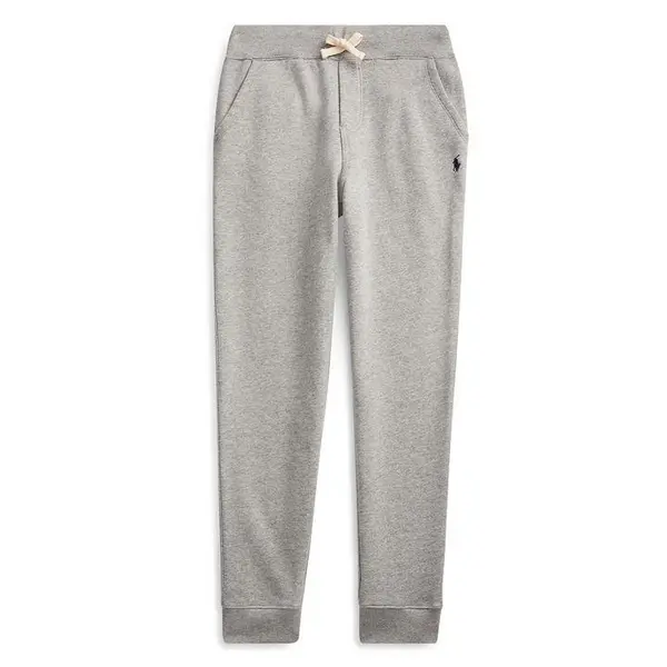 Image of POLO RALPH LAUREN Junior Boys Cuffed Fleece Jogging Bottoms - Grey 11 - 12 Years