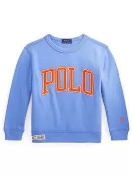 Image of Ralph Lauren Boys Polo Logo Sweatshirt - Blue Size 8 Years=S