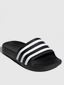 Image of Adidas Adilette Aqua Sliders - Black/White