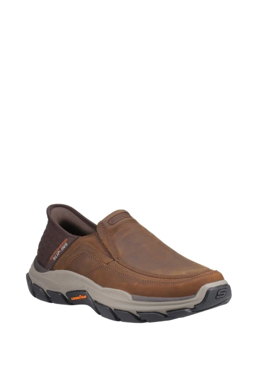 Image of Skechers Respected Elgin Slip-ins Brown Male 8 OQ21602