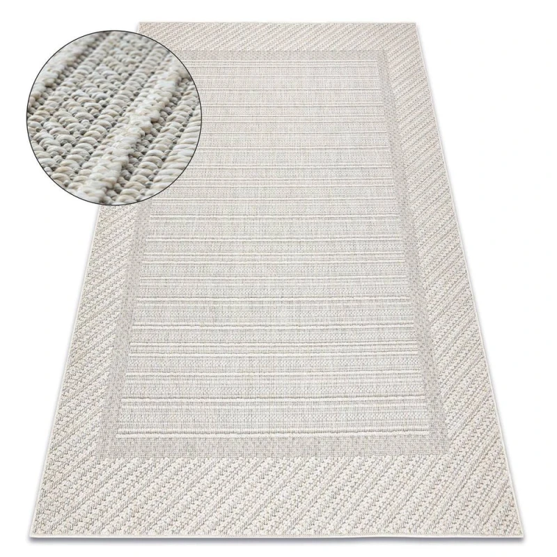 Image of RugsX Carpet Jersey 19261 Grey - Frame, Structural, Loop Boho 80X150 Cm