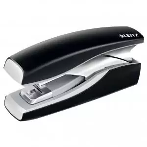 Image of Leitz NeXXt Softpress Flat Clinch Stapler 30 sheets. Black