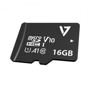Image of V7 16GB Class 10 U1 A1 V10 MicroSDXC Card + Adapter